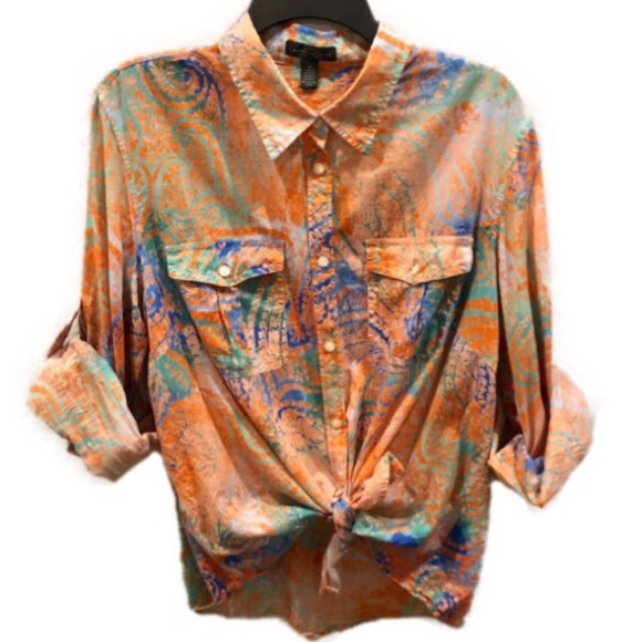 Lauren Ralph Lauren Tops - LRL Jeans paisley beachy button down